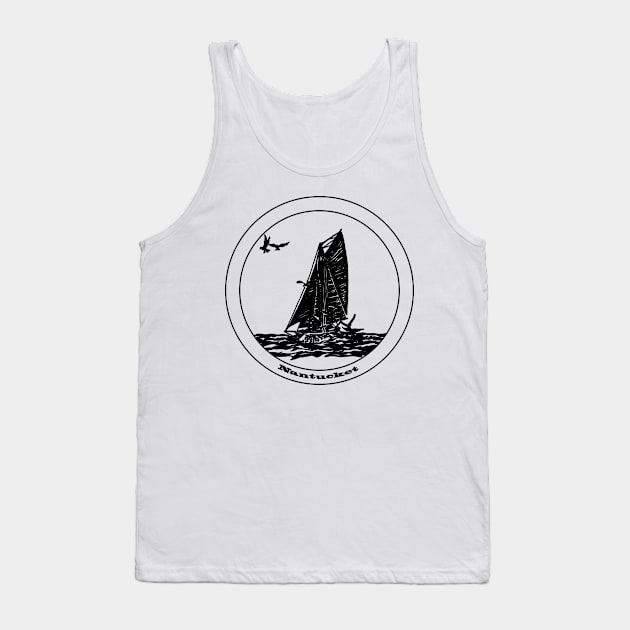 Nantucket - Gaff Rigged Cutter Wooden Sailboat Tank Top by CHBB